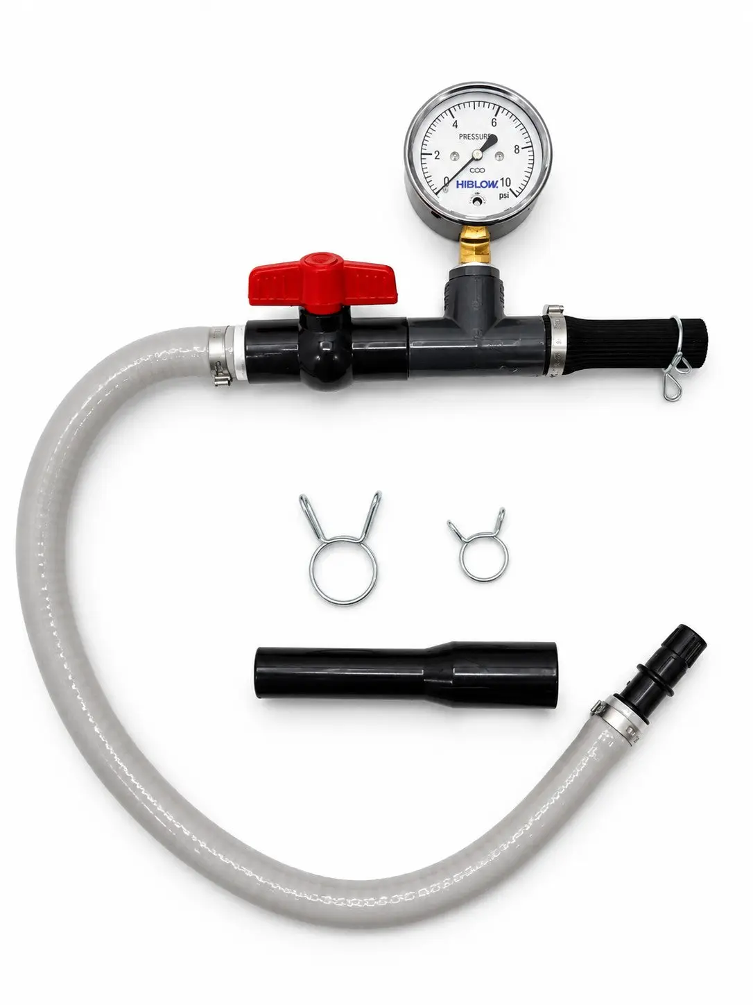 Pressure gauge measuring 0 to 10 psi