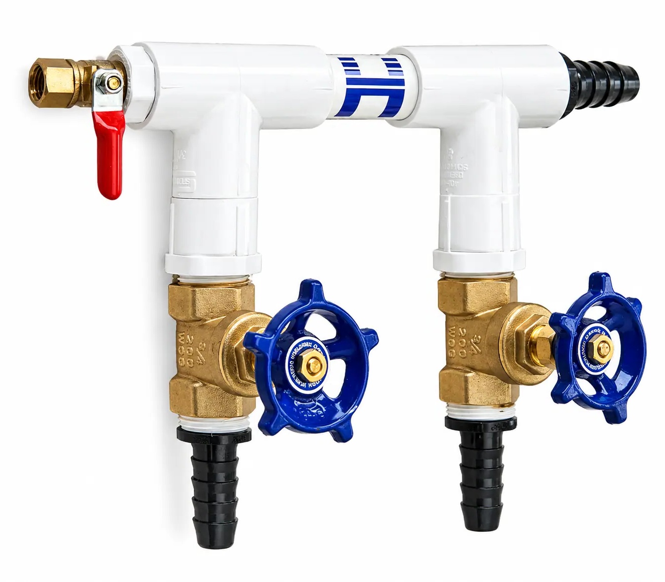 2 valve manifold with spin knob for opening and closing airflow